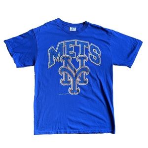 Vintage 90s Mens Mets Baseball T-shirt